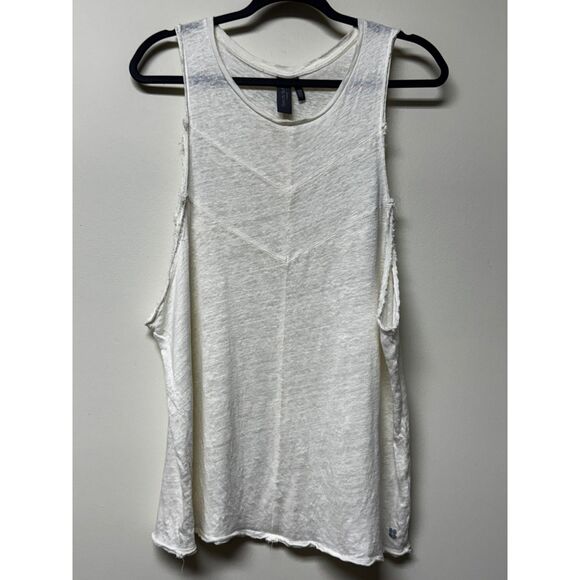 SWEATY BETTY 100% Linen Tank Cream Seams, Sz L - Picture 2 of 8